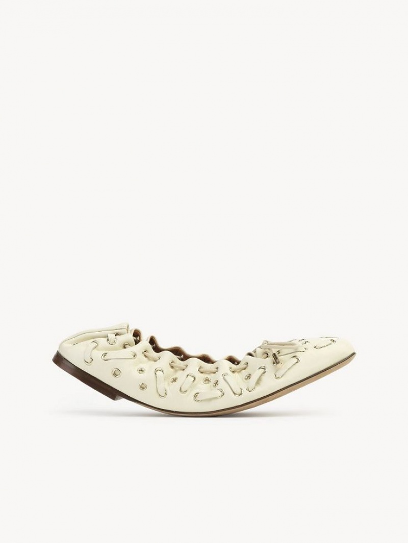 Chloe Oracia Ballet Flat Beyaz | CHE-SR14266