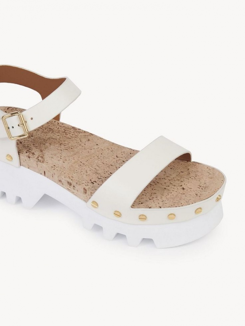 Chloe Owena Platform Sandalet Beyaz | CHE-SR14162