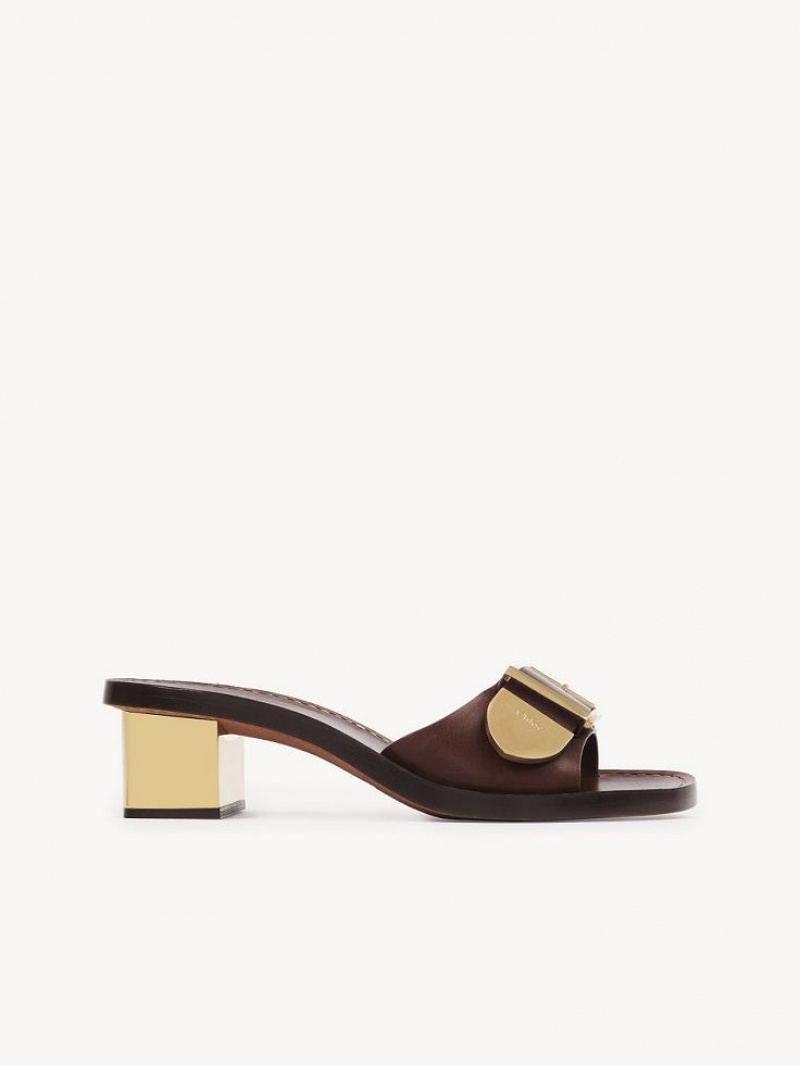 Chloe Rebecca High-heel Mule Kahverengi | CHE-SR14138