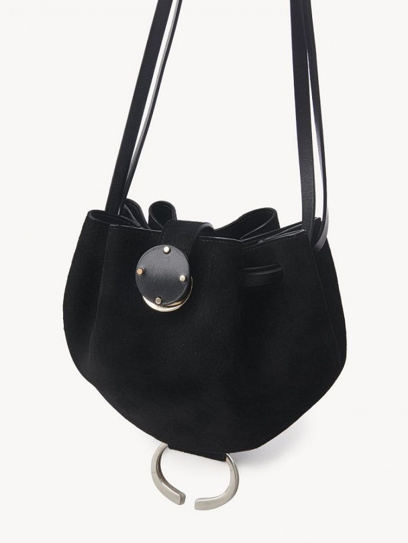 Chloe Round Pouch Mini Çanta Siyah | CHE-SR13708