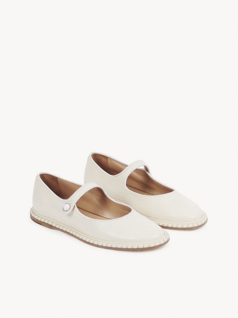 Chloe Rubie Ballet Flat Beyaz | CHE-SR14259