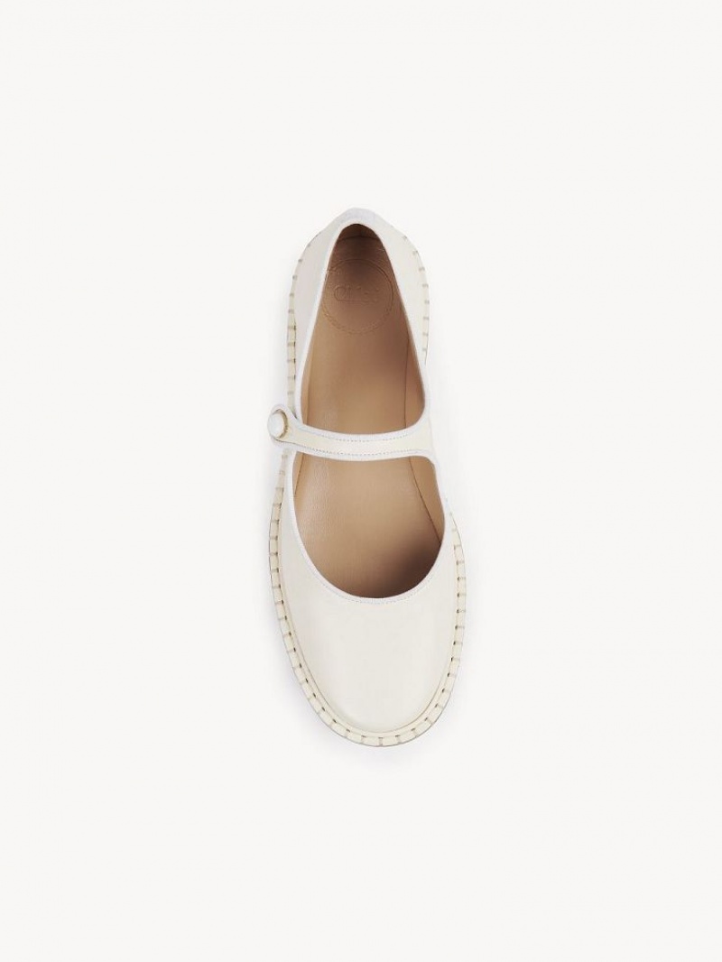 Chloe Rubie Ballet Flat Beyaz | CHE-SR14259