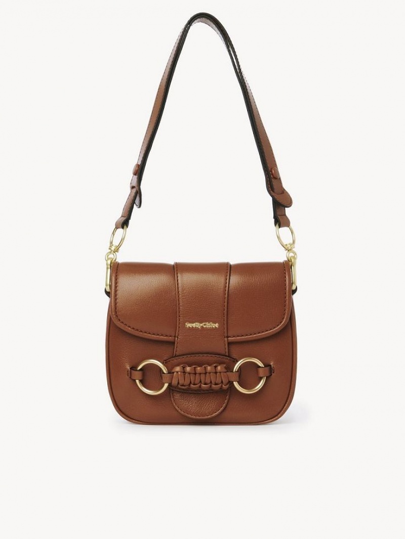 Chloe Saddie Satchel Omuz Çantası Kahverengi | CHE-SR14632