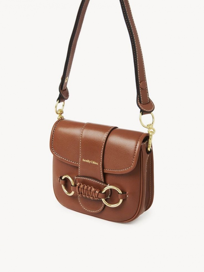 Chloe Saddie Satchel Omuz Çantası Kahverengi | CHE-SR14667