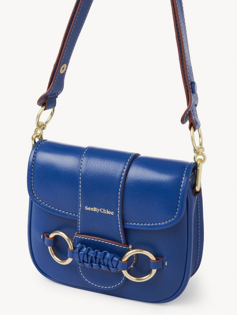 Chloe Saddie Satchel Omuz Çantası Mavi | CHE-SR14587