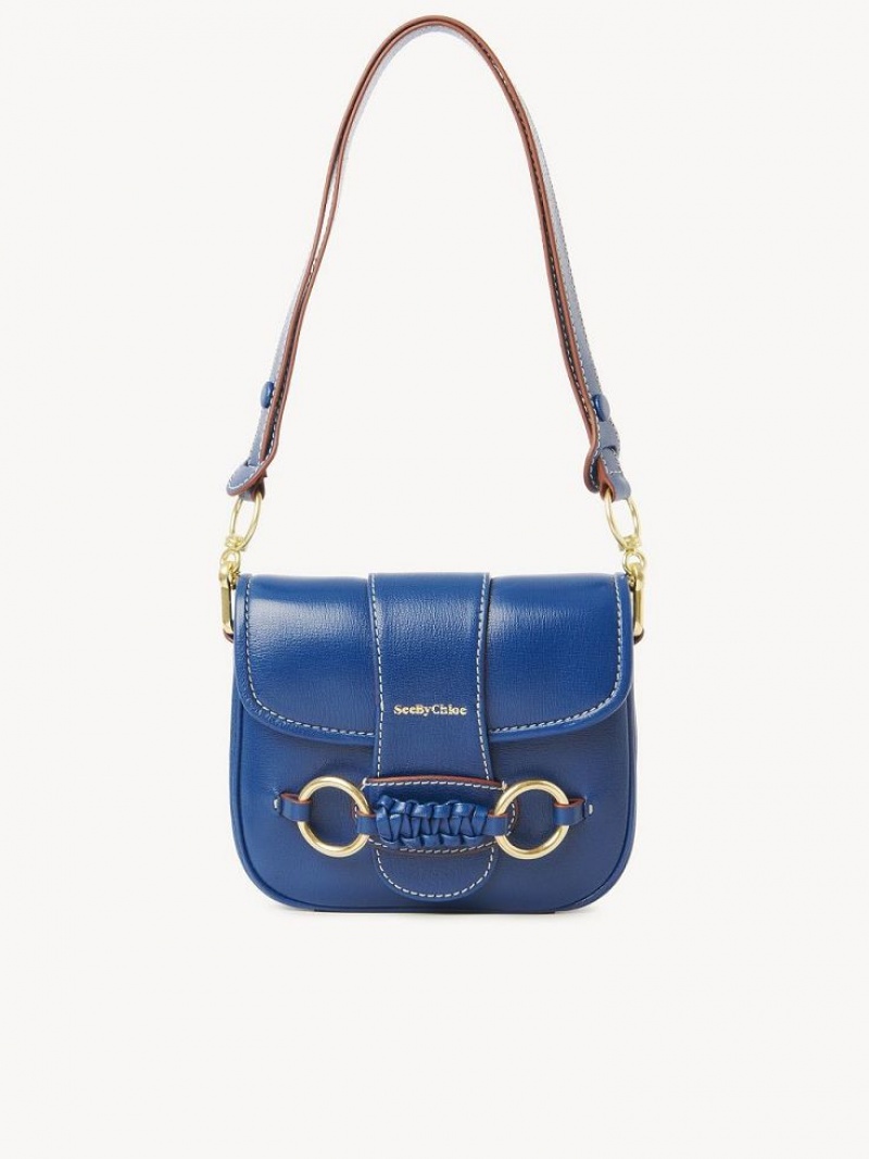 Chloe Saddie Satchel Omuz Çantası Mavi | CHE-SR14587