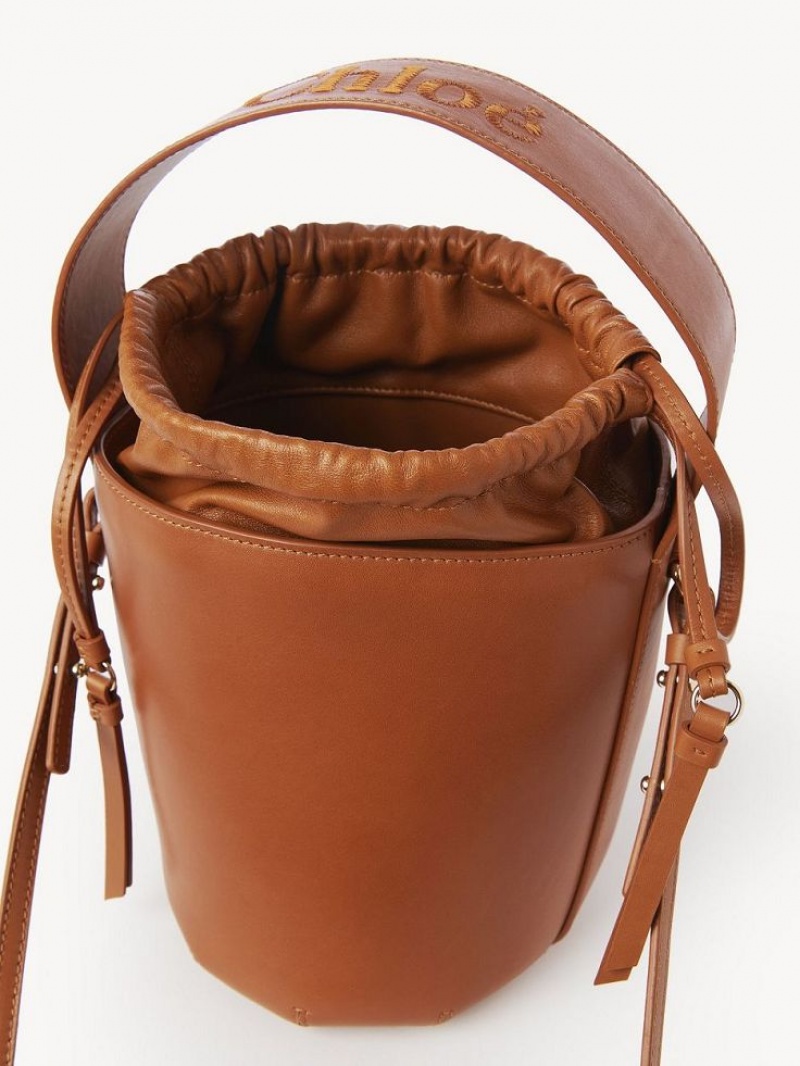 Chloe Sense Bucket Omuz Çantası Kahverengi | CHE-SR13417