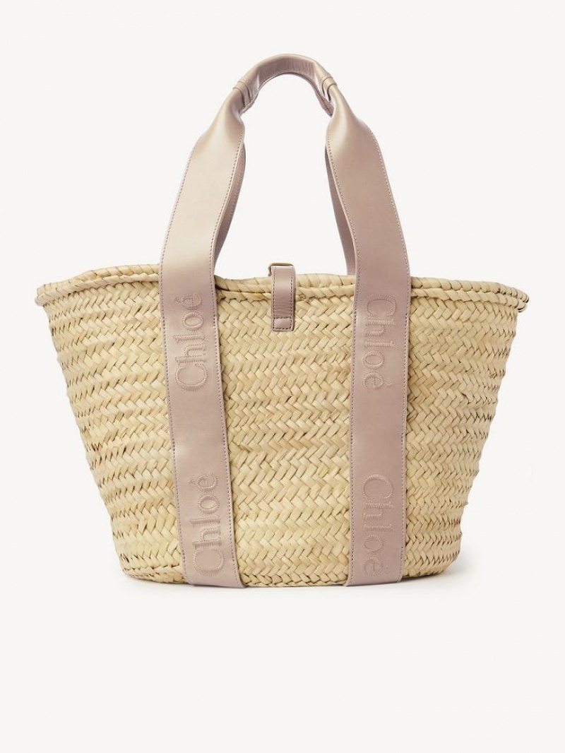 Chloe Sense Medium Basket Tote Çanta Bej Rengi | CHE-SR13382