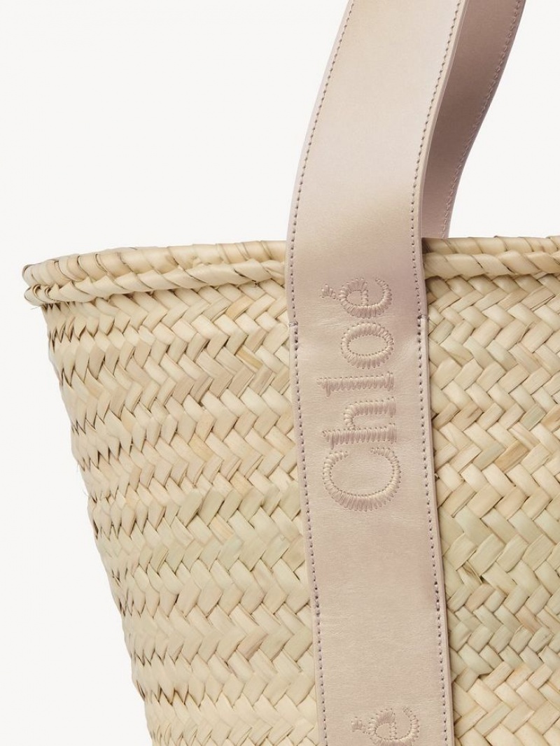 Chloe Sense Medium Basket Tote Çanta Bej Rengi | CHE-SR13382