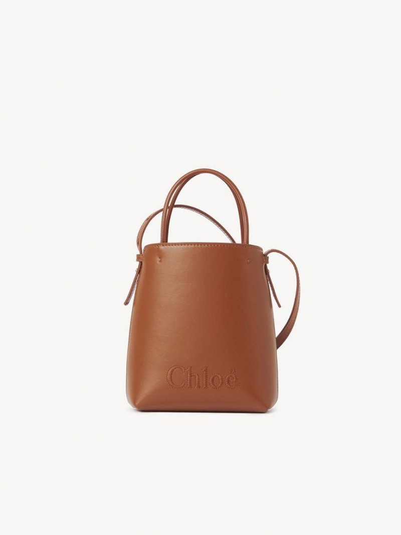 Chloe Sense Micro Omuz Çantası Kahverengi | CHE-SR13406