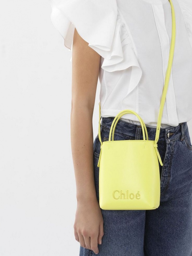 Chloe Sense Micro Omuz Çantası Sarı | CHE-SR13408