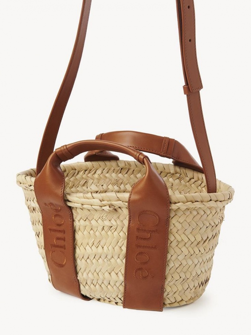 Chloe Sense Small Basket Omuz Çantası Kahverengi | CHE-SR13403