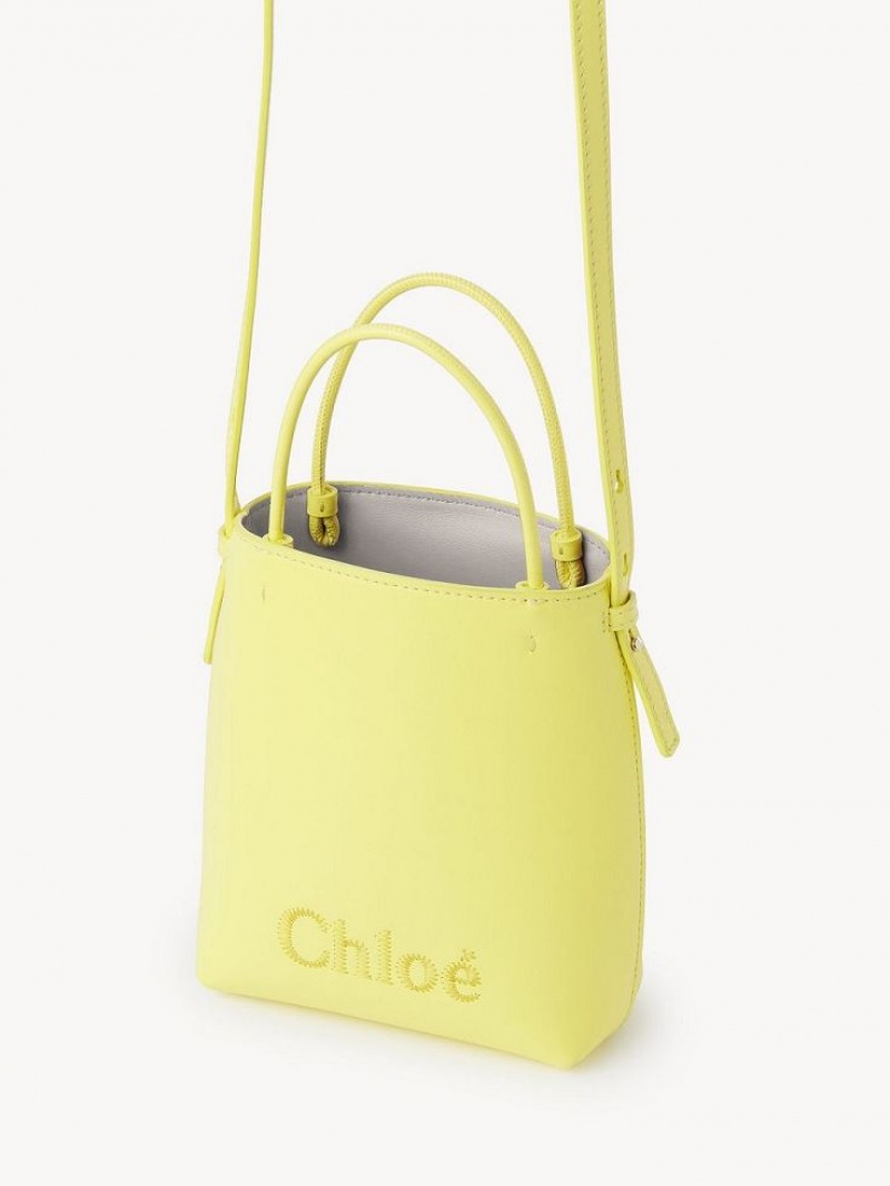 Chloe Sense Tote Mini Çanta Sarı | CHE-SR13672