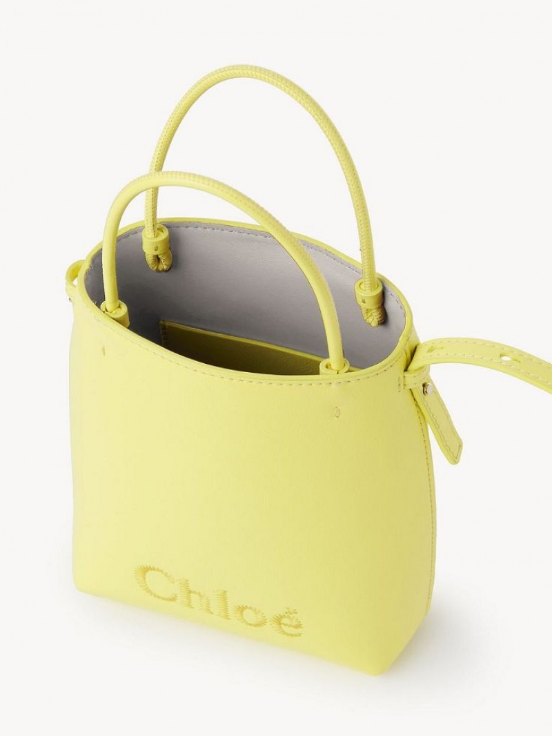 Chloe Sense Tote Mini Çanta Sarı | CHE-SR13672