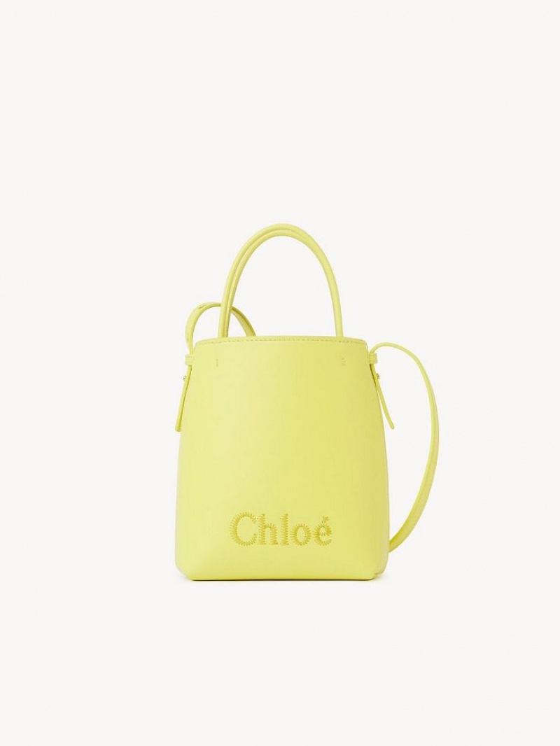 Chloe Sense Tote Mini Çanta Sarı | CHE-SR13672