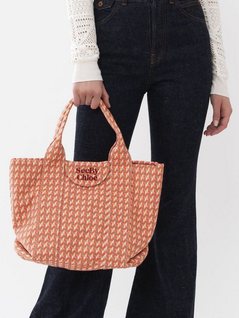 Chloe Small Laetizia Tote Çanta Turuncu | CHE-SR14702