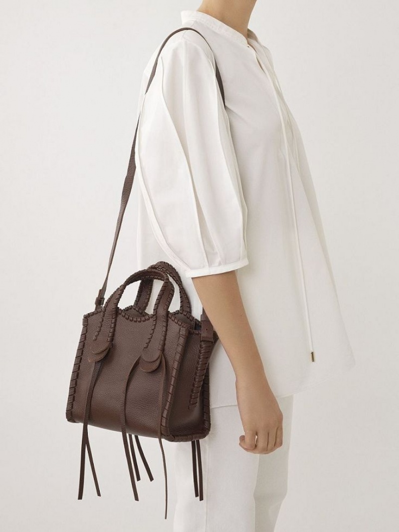 Chloe Small Mony Tote Çanta Çikolata | CHE-SR13379