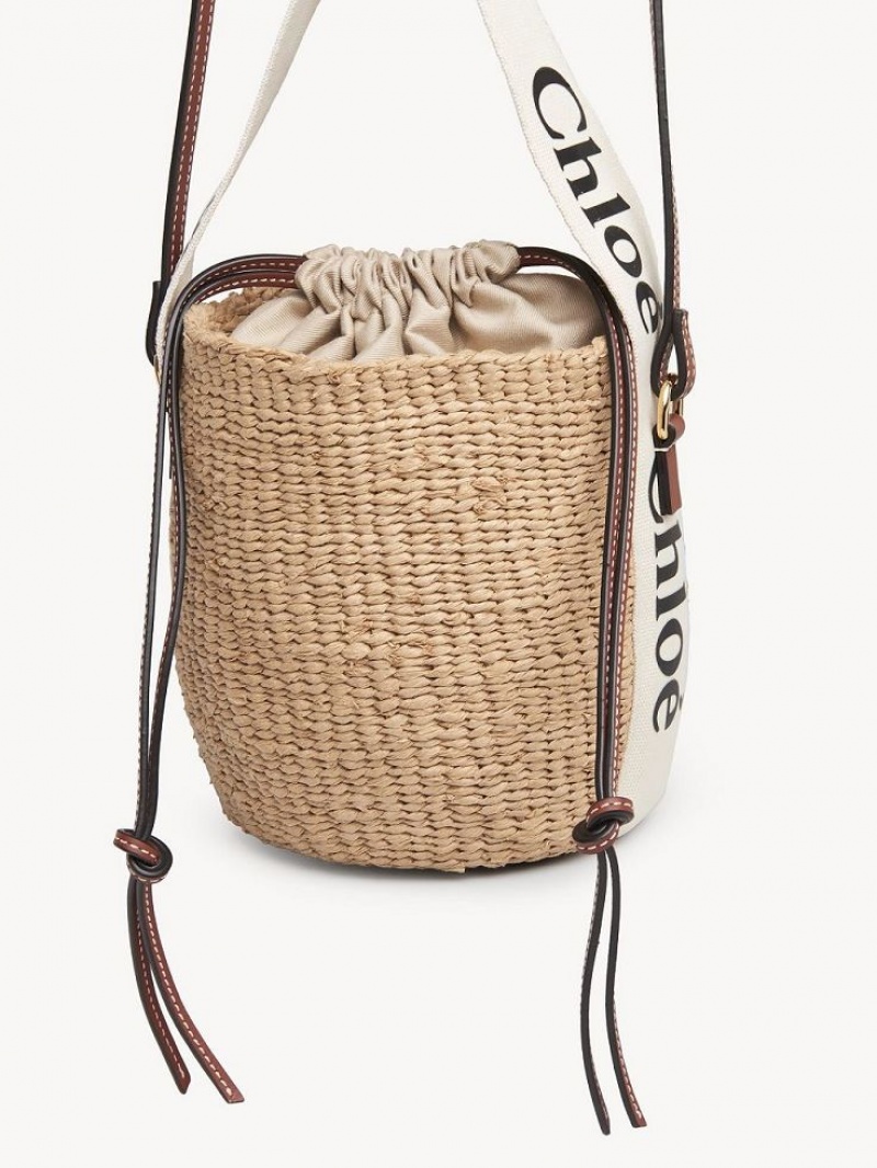 Chloe Small Woody Basket Mini Çanta Beyaz | CHE-SR13659