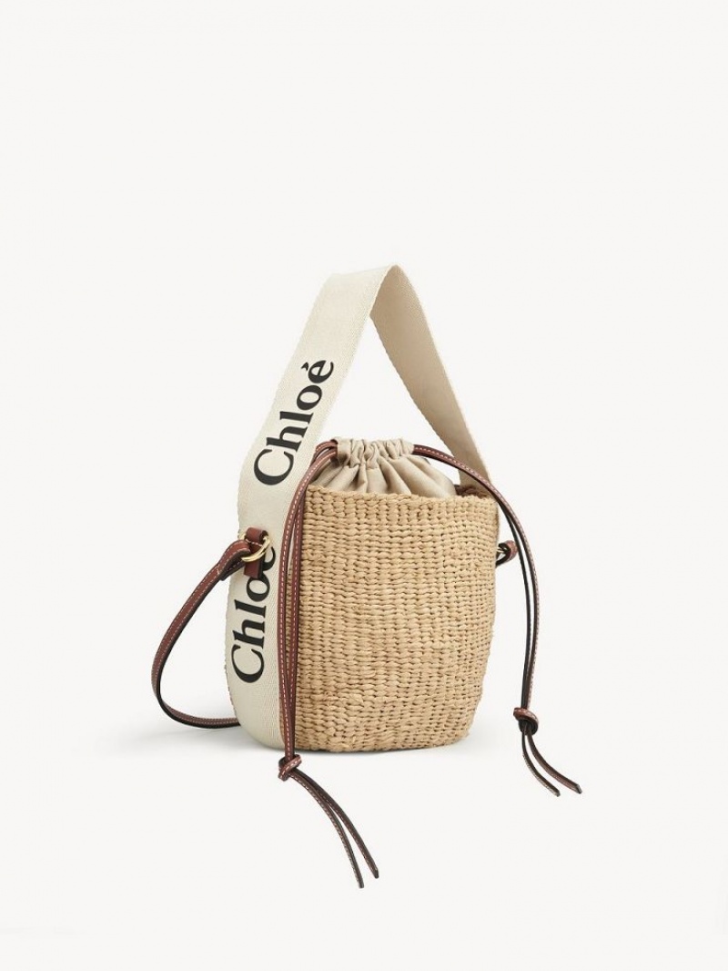 Chloe Small Woody Basket Mini Çanta Beyaz | CHE-SR13659