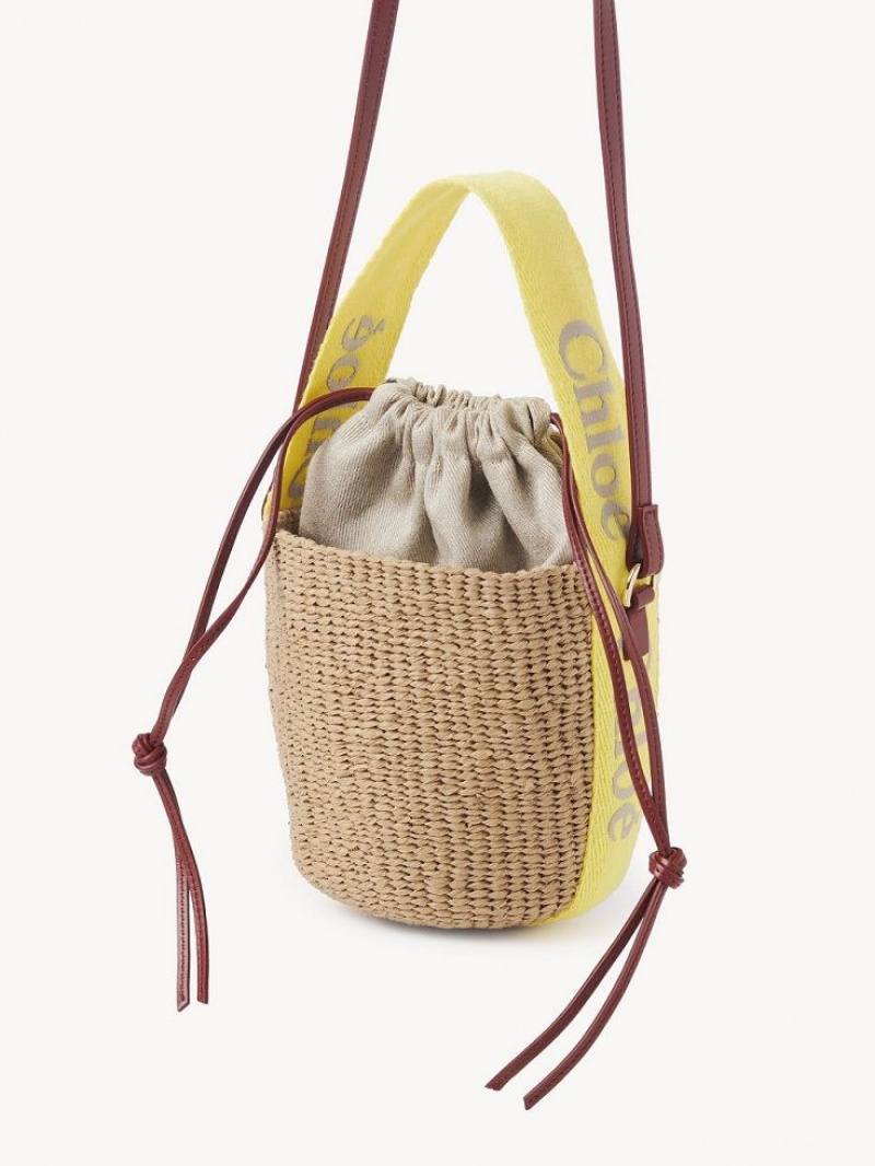 Chloe Small Woody Basket Çapraz Askılı Çanta Sarı Bej Rengi | CHE-SR13565