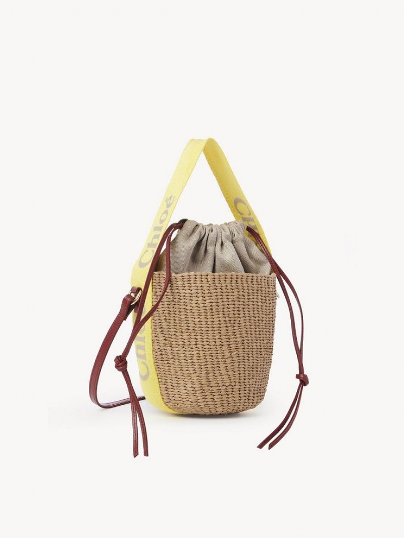 Chloe Small Woody Basket Çapraz Askılı Çanta Sarı Bej Rengi | CHE-SR13565