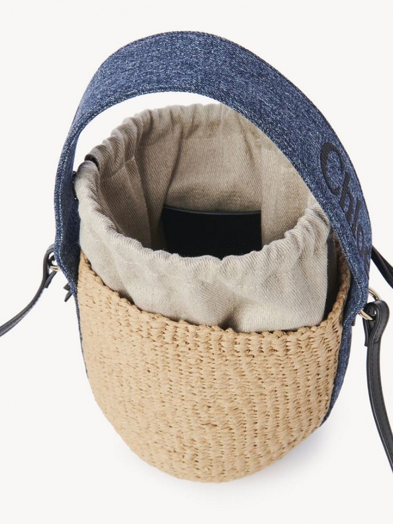 Chloe Small Woody Basket Çapraz Askılı Çanta Mavi | CHE-SR13608