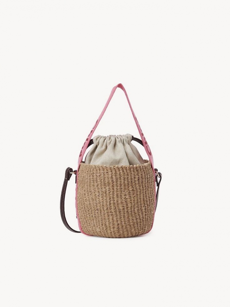 Chloe Small Woody Basket Çapraz Askılı Çanta Pembe Kırmızı | CHE-SR13616