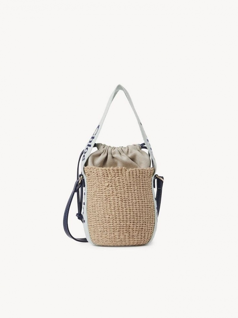 Chloe Small Woody Basket Çapraz Askılı Çanta Yeşil Mavi | CHE-SR13617