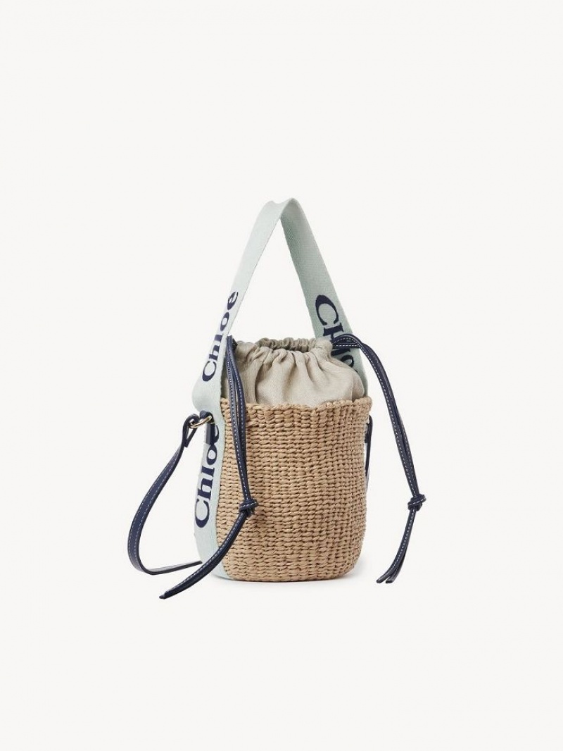 Chloe Small Woody Basket Çapraz Askılı Çanta Yeşil Mavi | CHE-SR13617