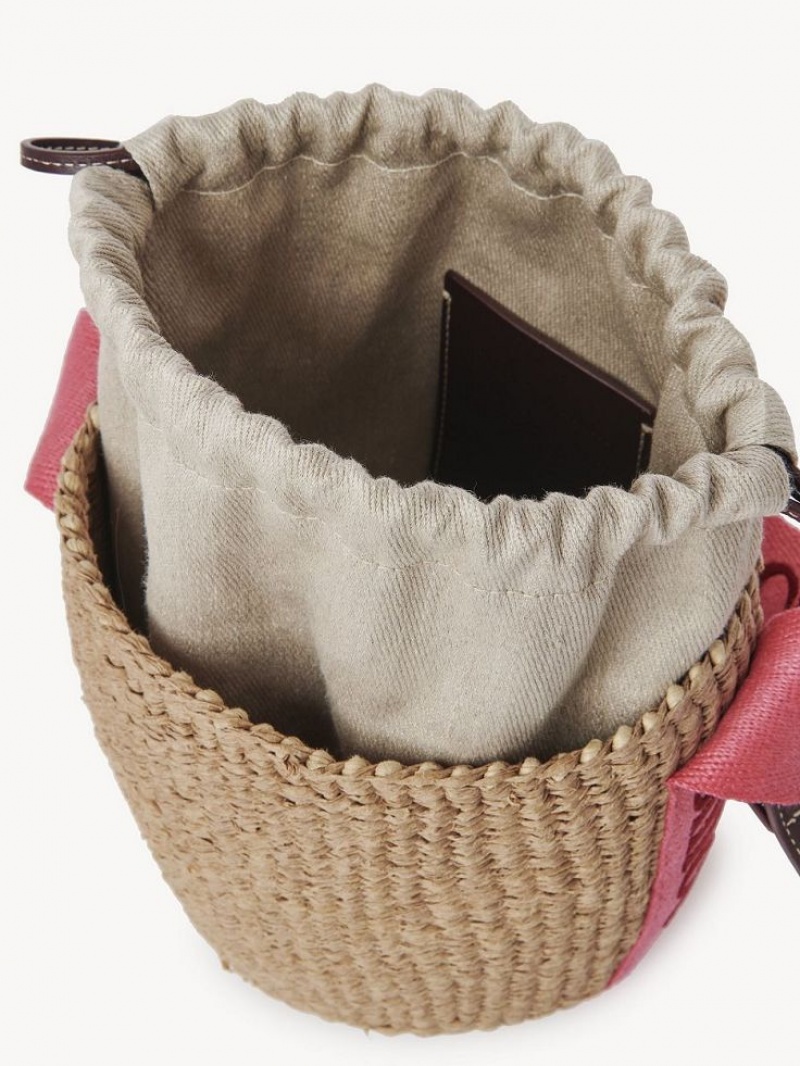 Chloe Small Woody Baskets Pembe Kırmızı | CHE-SR13652