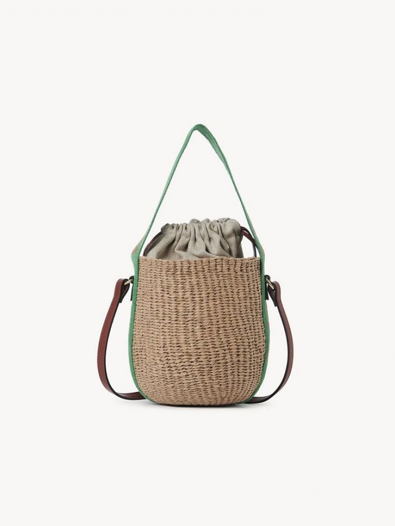 Chloe Small Woody Baskets Yeşil Turuncu | CHE-SR13629