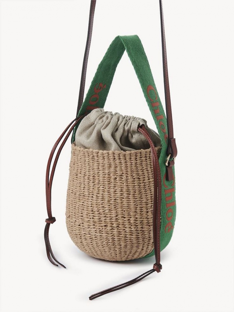 Chloe Small Woody Baskets Yeşil Turuncu | CHE-SR13629