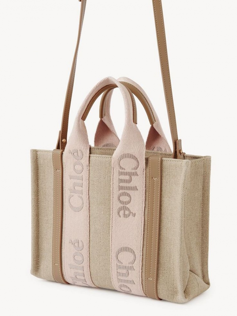 Chloe Small Woody Tote Çanta Bej Rengi | CHE-SR13384