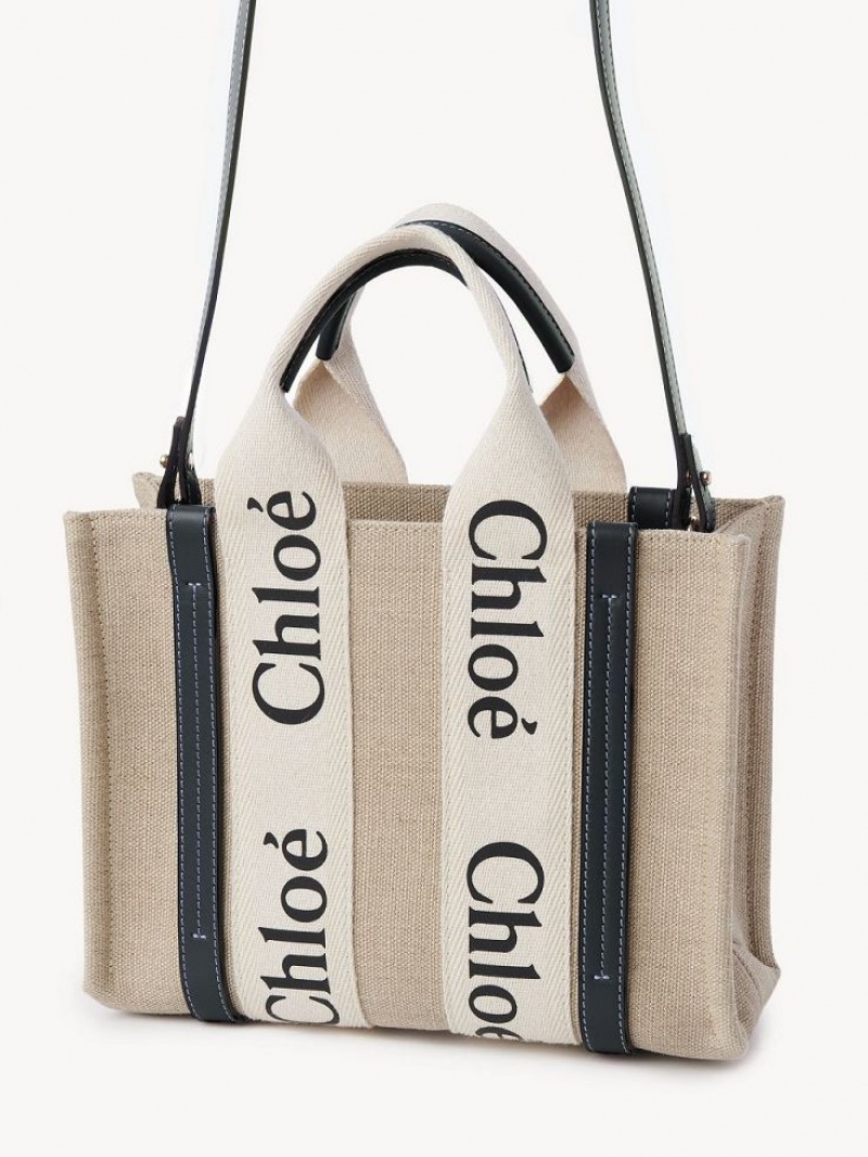 Chloe Small Woody Tote Çanta Beyaz Mavi | CHE-SR13366