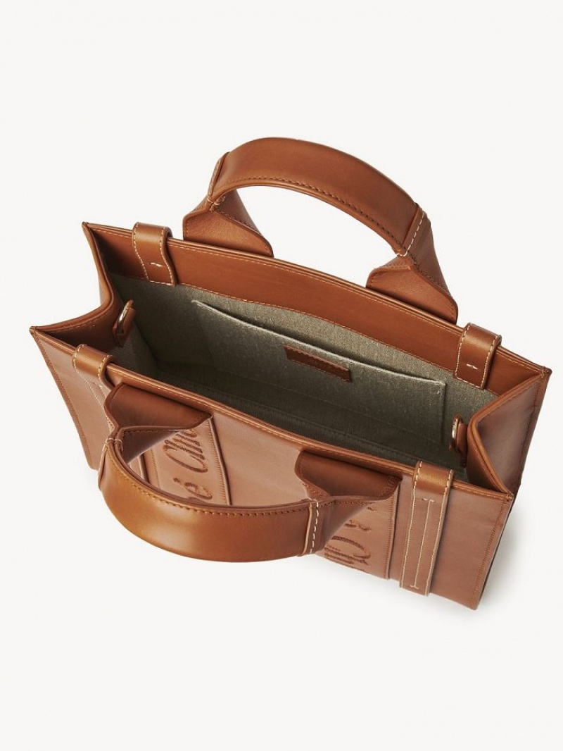 Chloe Small Woody Tote Çanta Kahverengi | CHE-SR13345