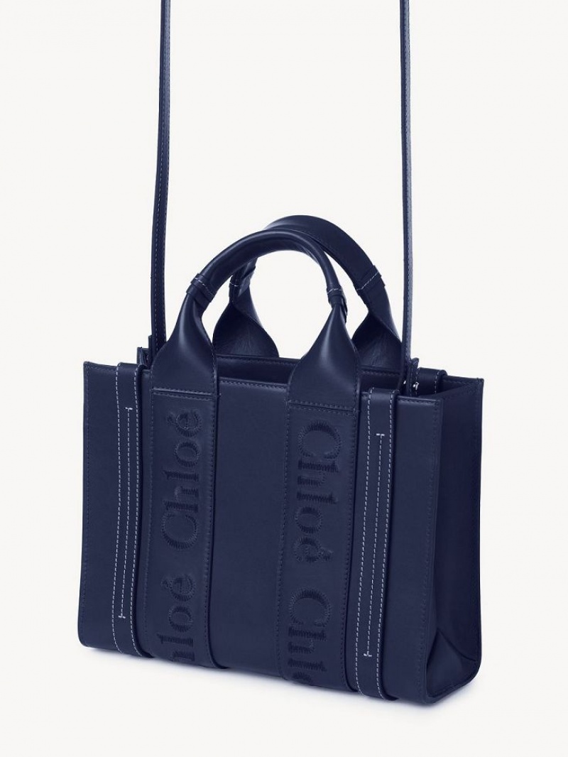 Chloe Small Woody Tote Çanta Mavi | CHE-SR13376