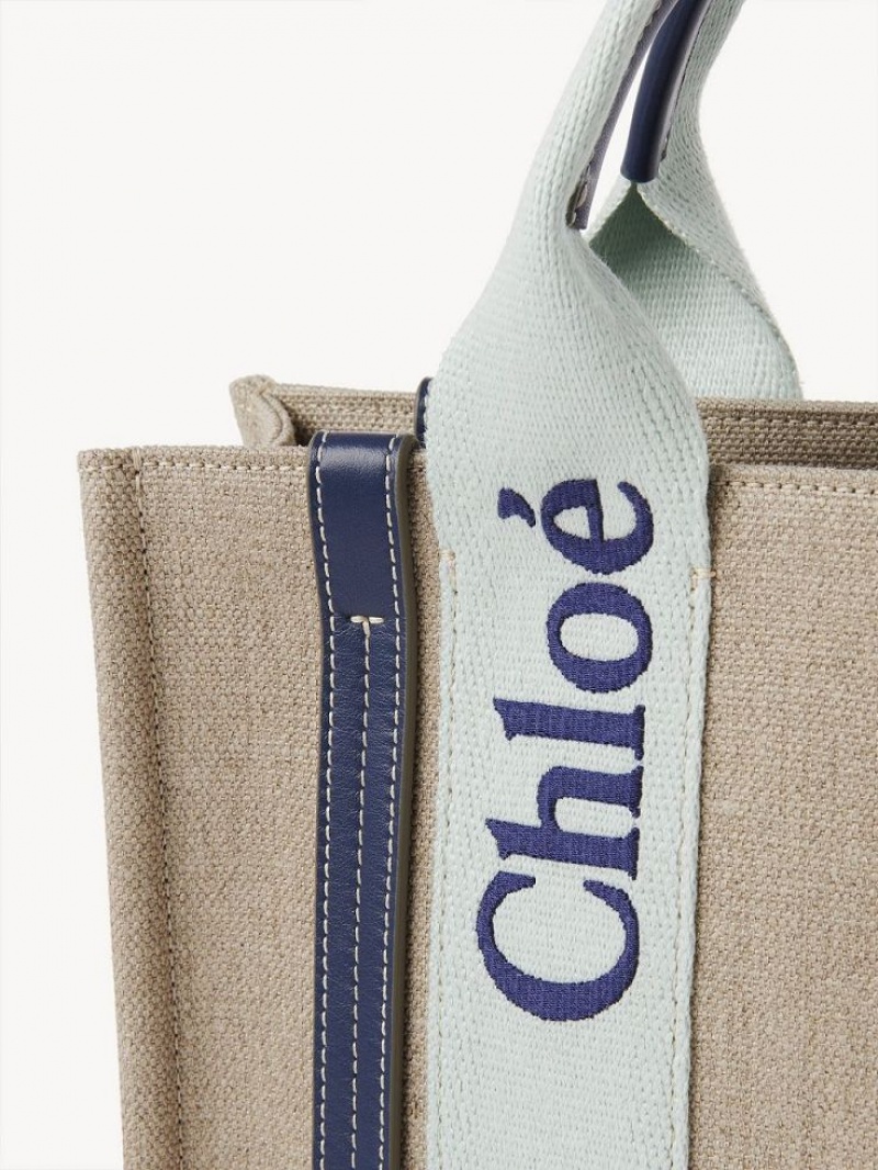 Chloe Small Woody Çapraz Askılı Çanta Yeşil Mavi | CHE-SR13568