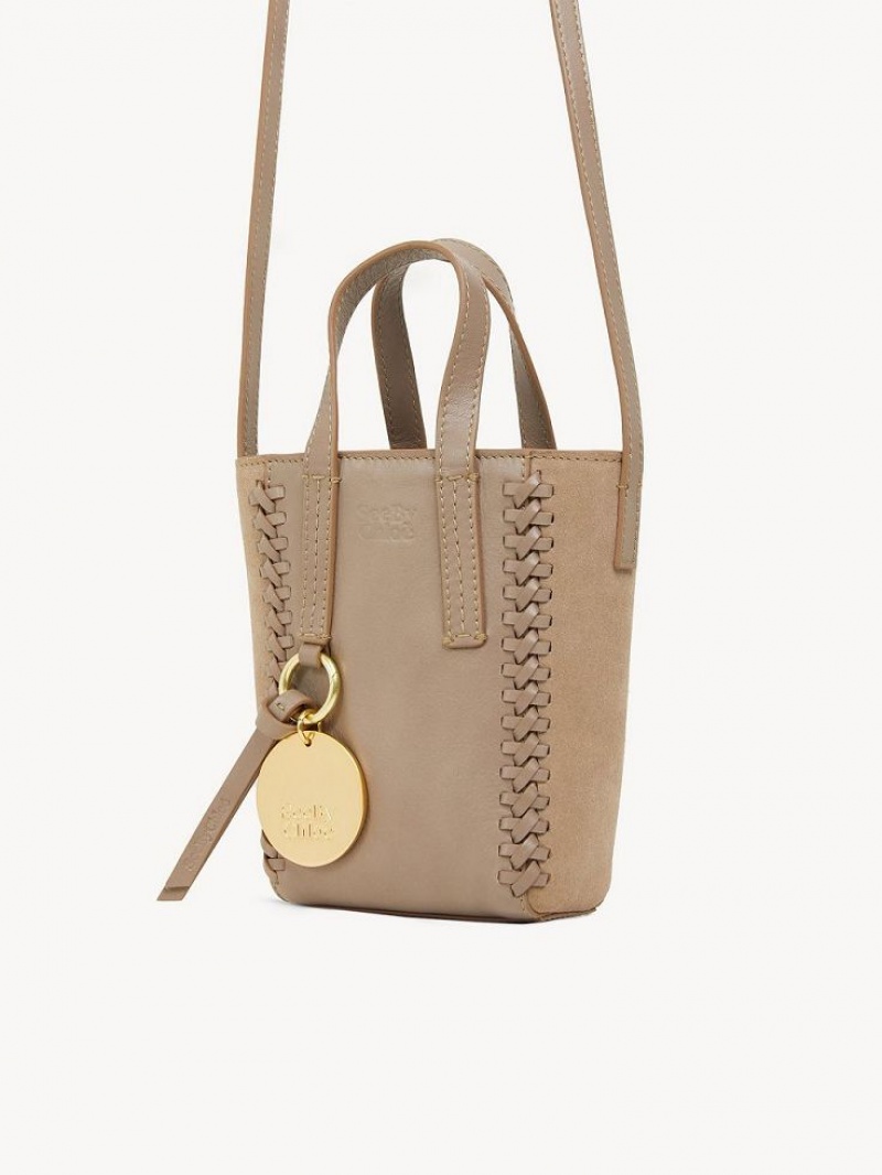 Chloe Tilda Mini Tote Çanta Gri | CHE-SR14707