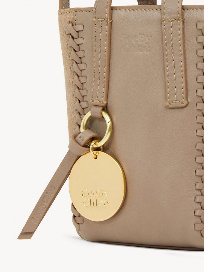 Chloe Tilda Mini Tote Çanta Gri | CHE-SR14707