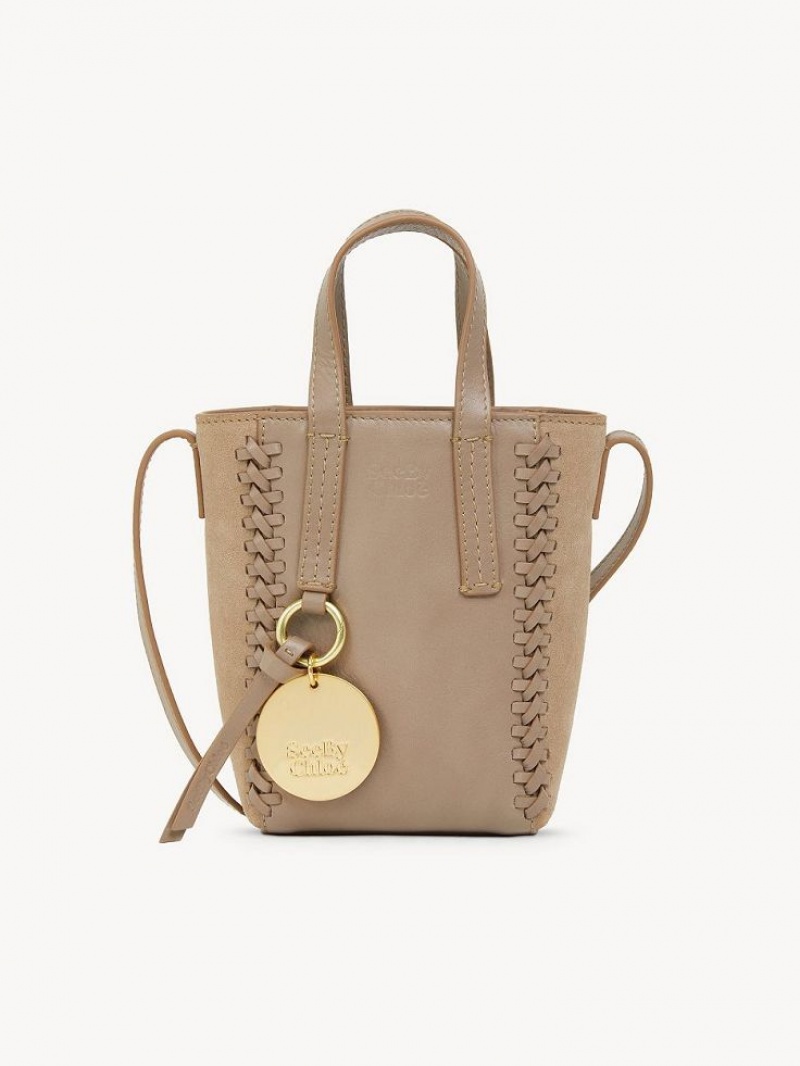 Chloe Tilda Mini Tote Çanta Gri | CHE-SR14707