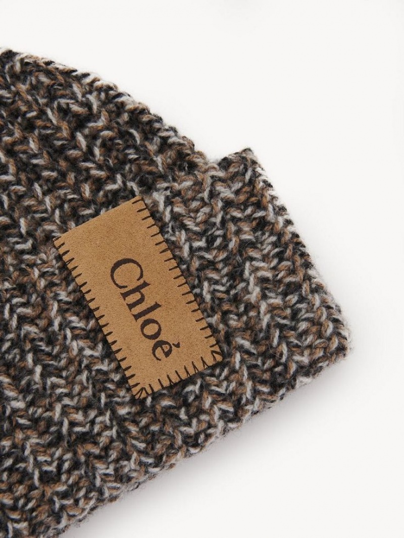 Chloe Tıknaz Örme Beanie Şapkalar Beyaz | CHE-SR14485