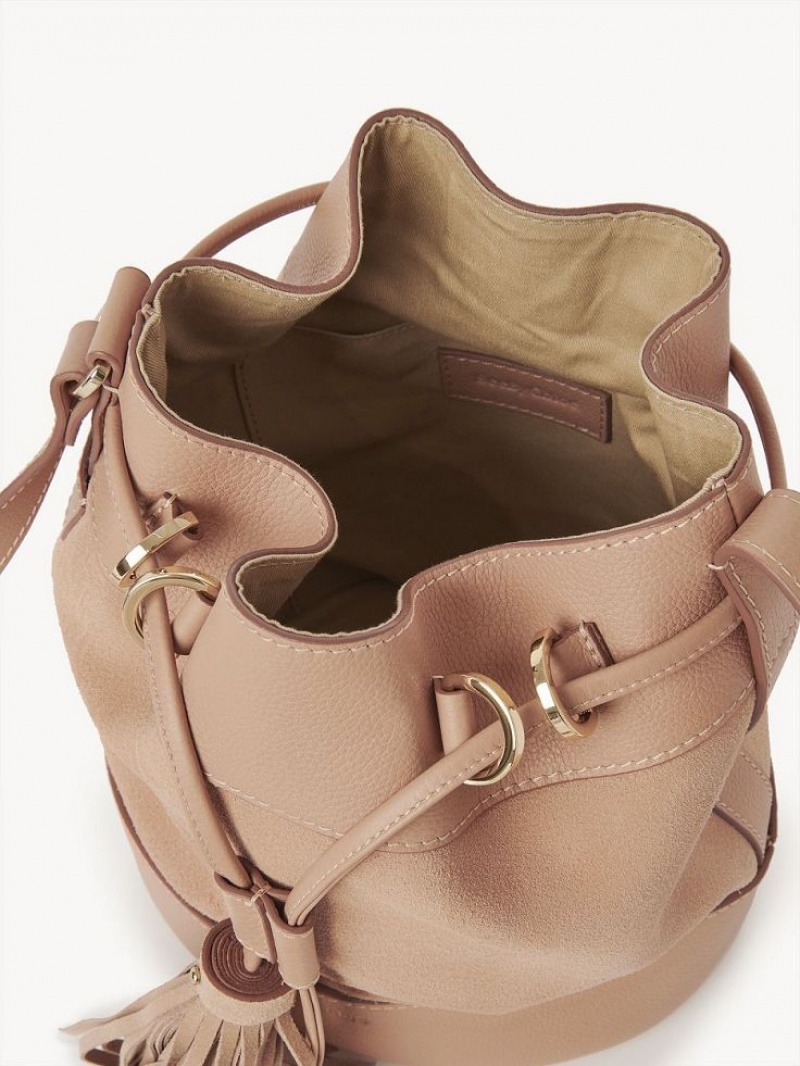 Chloe Vicki Bucket Omuz Çantası Kahve Pembe | CHE-SR14609