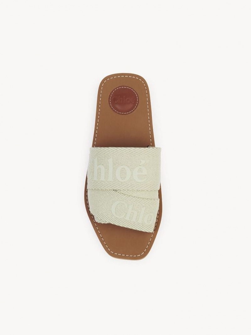 Chloe Woody Düz Mule Yeşil | CHE-SR14181