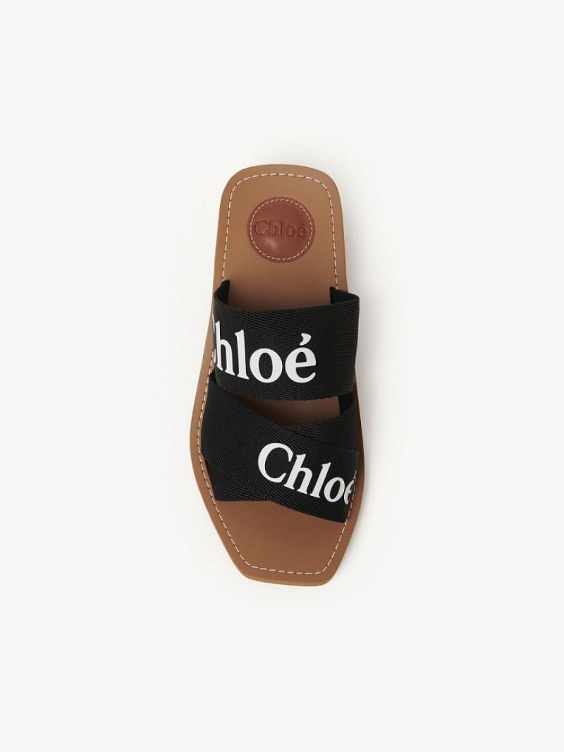 Chloe Woody High-heel Mule Siyah | CHE-SR14171