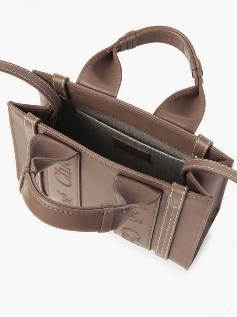 Chloe Woody Tote 1 Mini Çanta Kahverengi | CHE-SR13728