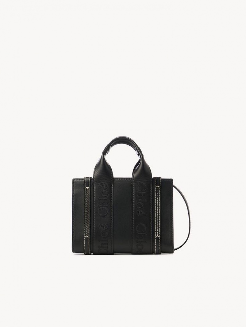 Chloe Woody Tote 1 Mini Çanta Siyah | CHE-SR13727