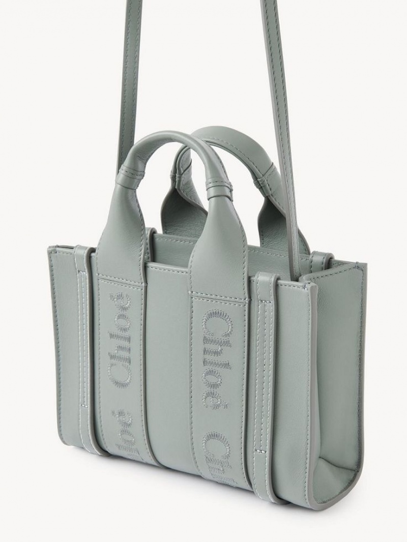 Chloe Woody Tote 1 Mini Çanta Yeşil | CHE-SR13697