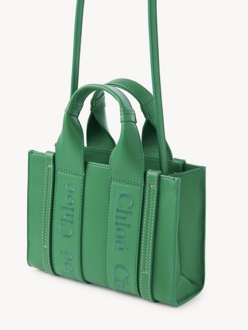 Chloe Woody Tote 1 Mini Çanta Yeşil | CHE-SR13698