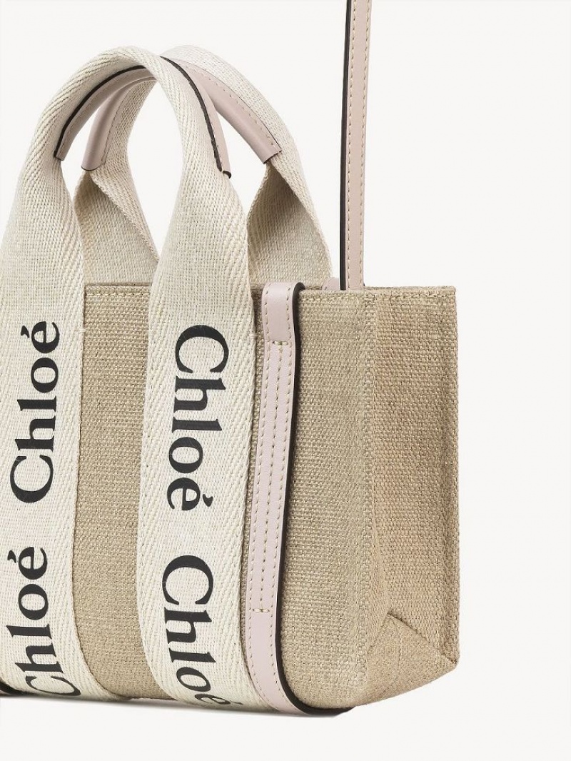 Chloe Woody Tote 3 Mini Çanta Pembe | CHE-SR13691