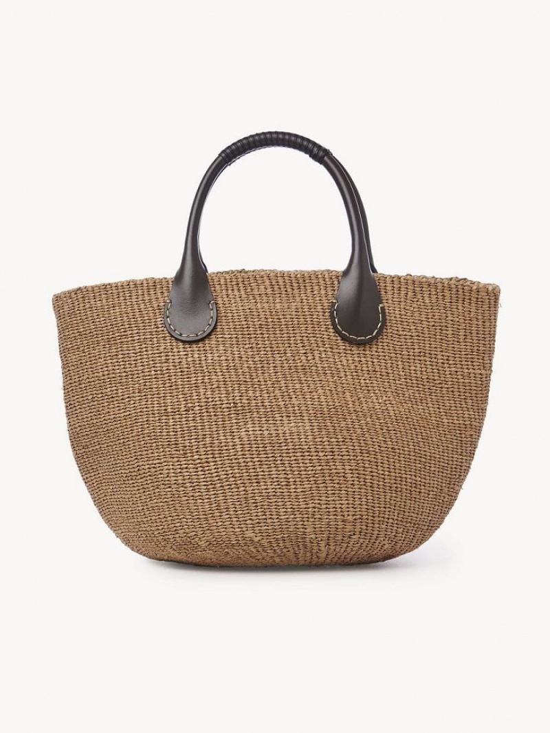 Chloe X Eres Palma Large Basket Tote Çanta Kahverengi | CHE-SR13336